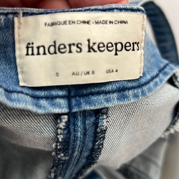 Finders Keepers Denim Snap front jumper dress size 4  EUC - Picture 12 of 12